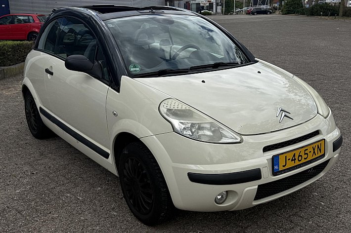 Citroën C3 Pluriel 1.4i AIRCO (STEENKOUD), WERKEND CABRIODAK, 4 ELECT RAMEN, NAVI, BLUETOOTH, CV, SPLINTERNIEUWE KOPPELING, BOEKJES